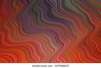 Dark Red vector pattern with bent ribbons. An elegant bright illustration with gradient. Textured wave pattern for backgrounds.