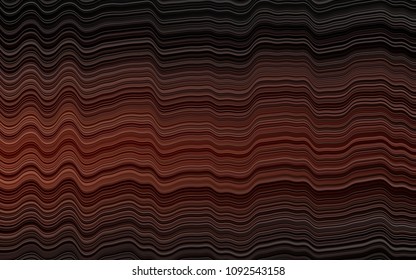 Dark Red vector pattern with bent lines. A sample with blurred bubble shapes. A completely new template for your business design.