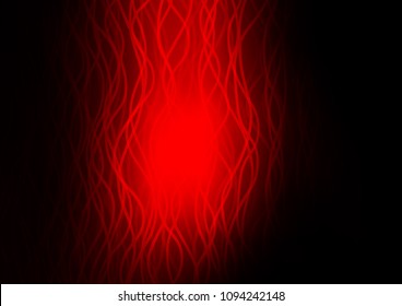 Dark Red vector pattern with bent ribbons. A vague circumflex abstract illustration with gradient. Brand new design for your ads, poster, banner.