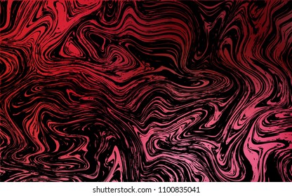 Dark Red vector pattern with bent ribbons. Shining crooked illustration in marble style. A completely new template for your business design.