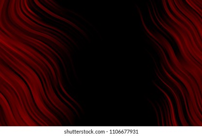Dark Red vector pattern with bent ribbons. Modern gradient abstract illustration with bandy lines. A completely new template for your business design.