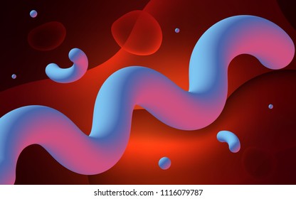 Dark Red vector pattern with bent lines. A vague circumflex abstract illustration with gradient. The best blurred design for your business.