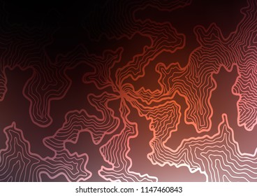 Dark Red vector pattern with bent ribbons. A vague circumflex abstract illustration with gradient. Pattern for your business design.