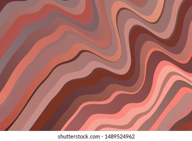 Dark Red vector pattern with bent lines. Shining colorful illustration in simple style. Template for cell phone screens.