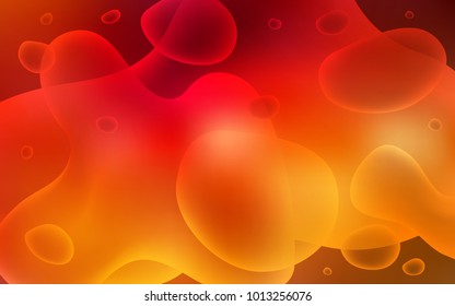 Dark Red vector pattern with bubble shapes. Glitter abstract illustration with wry lines. Textured wave pattern for backgrounds.