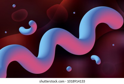 Dark Red vector pattern with bubble shapes. A sample with blurred bubble shapes. New composition for your brand book.