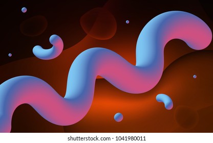 Dark Red vector pattern with bubble shapes. A completely new color illustration in memphis style. Memphis style for your business design.