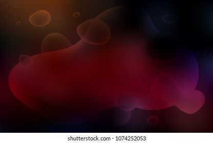 Dark Red vector pattern with bubble shapes. Geometric illustration in memphis style with gradient.  The elegant pattern for brand book.