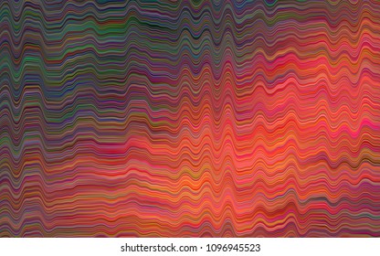 Dark Red vector pattern with bubble shapes. Modern gradient abstract illustration with bandy lines. Pattern for your business design.