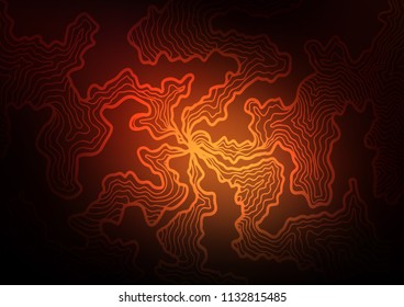 Dark Red vector pattern with bubble shapes. Colorful abstract illustration with gradient lines. Brand new design for your ads, poster, banner.