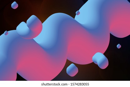 Dark Red vector pattern with bubble shapes. Glitter abstract illustration with wry lines. The best blurred design for your business.