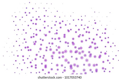 Dark Red vector pattern with christmas snowflakes. Modern geometrical abstract illustration with crystals of ice. New year design for your ad, poster, banner.