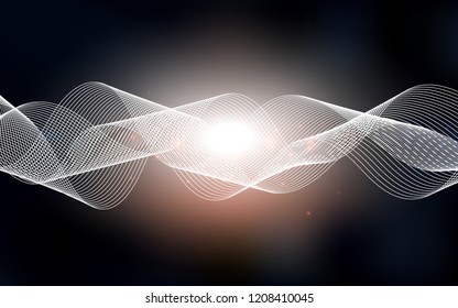 Dark Red vector pattern with christmas ribbons. Modern geometrical abstract illustration with carnival ribbons. The pattern can be used for birthday gifts, congratulations.