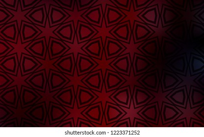 Dark Red vector pattern with christmas stars. Modern geometrical abstract illustration with stars. Template for sell phone backgrounds.