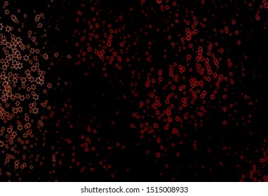 Dark Red vector pattern with christmas stars. Blurred decorative design in simple style with stars. The pattern can be used for websites.