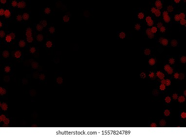 Dark Red vector pattern with christmas snowflakes. Blurred decorative design in xmas style with snow. New year design for your business advert.