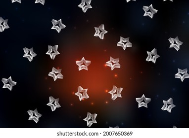 Dark Red vector pattern with christmas stars. Modern geometrical abstract illustration with stars. Pattern for astronomy websites.