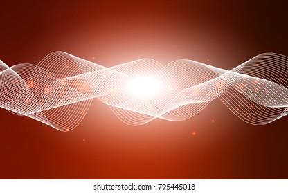 Dark Red vector pattern with christmas ribbons. Modern geometrical abstract illustration with carnival ribbons. The template can be used as a background for postcards.