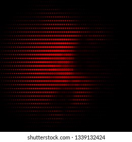 Dark Red vector pattern with circles. Colorful illustration with gradient dots in nature style. New template for your brand book.