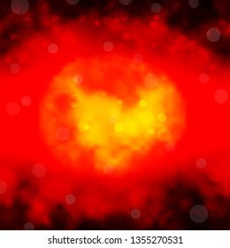 Dark Red vector pattern with circles. Illustration with set of shining colorful abstract spheres. New template for your brand book.