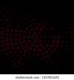 Dark Red vector pattern with circles. Colorful illustration with gradient dots in nature style. Design for your commercials.