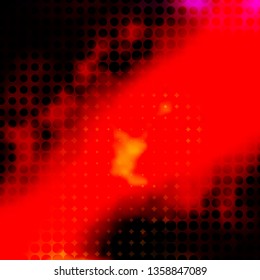 Dark Red vector pattern with circles. Colorful illustration with gradient dots in nature style. New template for your brand book.