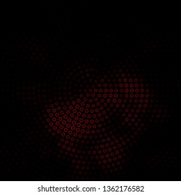 Dark Red vector pattern with circles. Abstract decorative design in gradient style with bubbles. Design for your commercials.