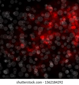 Dark Red vector pattern with circles. Colorful illustration with gradient dots in nature style. Pattern for business ads.