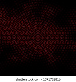 Dark Red vector pattern with circles. Abstract colorful disks on simple gradient background. New template for your brand book.