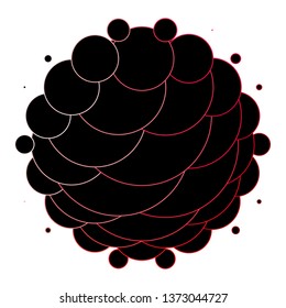 Dark Red vector pattern with circles. Glitter abstract illustration with colorful drops. Design for your commercials.
