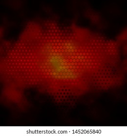 Dark Red vector pattern with circles. Glitter abstract illustration with colorful drops. Design for your commercials.