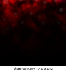 Dark Red vector pattern with circles. Illustration with set of shining colorful abstract spheres. New template for your brand book.