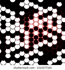 Dark Red vector pattern with circles. Colorful illustration with gradient dots in nature style. Pattern for wallpapers, curtains.