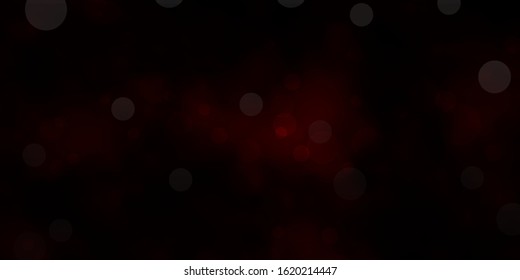 Dark Red vector pattern with circles. Illustration with set of shining colorful abstract spheres. New template for your brand book.