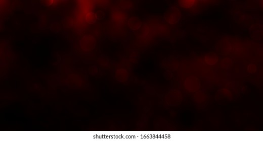 Dark Red vector pattern with circles. Glitter abstract illustration with colorful drops. New template for your brand book.