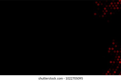 Dark Red vector pattern with colored spheres. Geometric sample of repeating circles on white background in halftone style.
