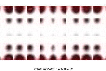 Dark Red vector pattern with colored spheres. Geometric sample of repeating circles on white background in halftone style.