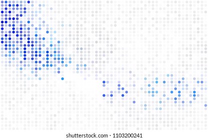 Dark Red vector pattern with colored spheres. Geometric sample of repeating circles on white background in halftone style.