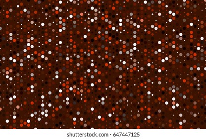 Dark Red vector pattern with colored spheres. Geometric sample of repeating circles on white background in halftone style.