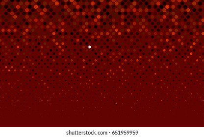 Dark Red vector pattern with colored spheres. Geometric sample of repeating circles on white background in halftone style.
