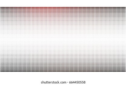 Dark Red vector pattern with colored spheres. Geometric sample of repeating circles on white background in halftone style.