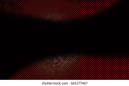 Dark Red vector pattern with colored spheres. Geometric sample of repeating circles on white background in halftone style.