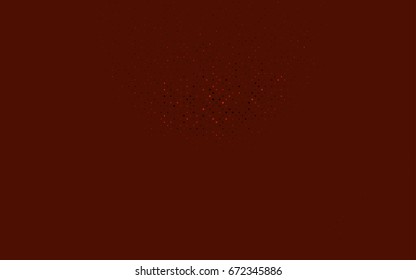 Dark Red vector pattern with colored spheres. Geometric sample of repeating circles on white background in halftone style.