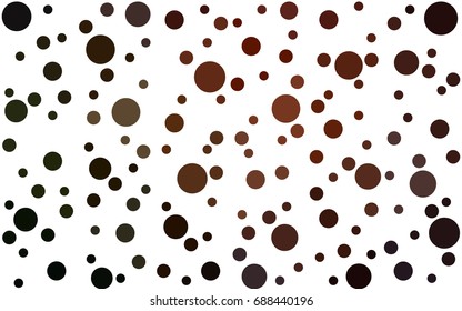 Dark Red vector pattern with colored spheres. Geometric sample of repeating circles on white background in halftone style.