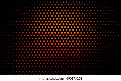 Dark Red vector pattern with colored spheres. Geometric sample of repeating circles on white background in halftone style.