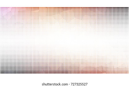 Dark Red vector pattern with colored spheres. Geometric sample of repeating circles on white background in halftone style.