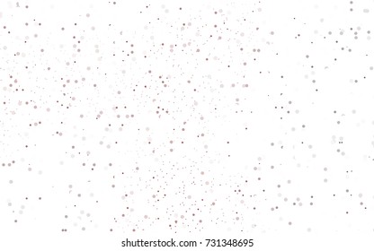 Dark Red vector pattern with colored spheres. Geometric sample of repeating circles on white background in halftone style.