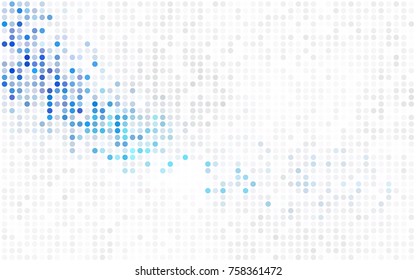 Dark Red vector pattern with colored spheres. Geometric sample of repeating circles on white background in halftone style.