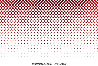 Dark Red vector pattern with colored spheres. Geometric sample of repeating circles on white background in halftone style.