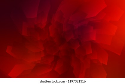 Dark Red vector pattern with colorful hexagons. Illustration of colored hexagons on white surface. Pattern for ads, leaflets.